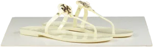 Tory Burch Cream Jelly Logo Sandals UK 7 EU 40 👠