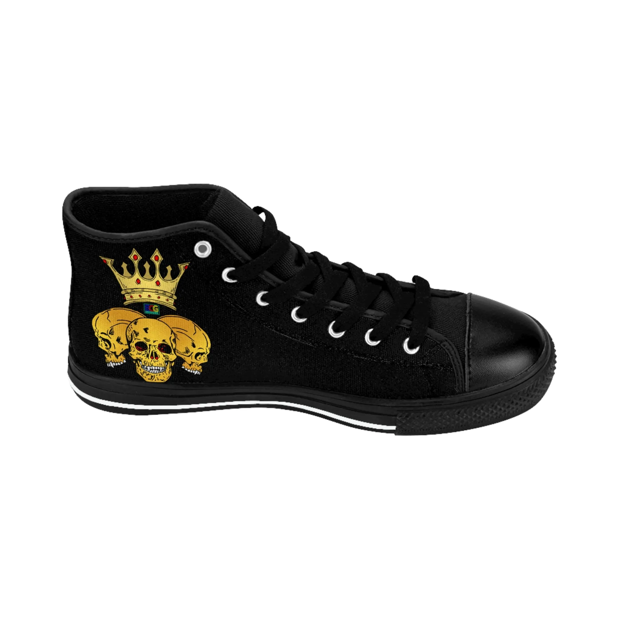 Triple Skull Crown Men's Classic Sneakers