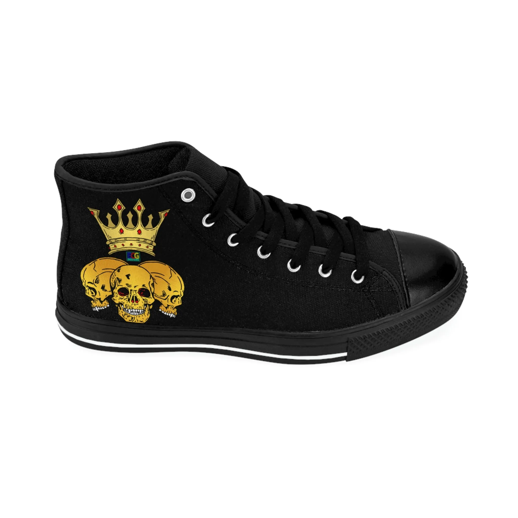 Triple Skull Crown Men's Classic Sneakers