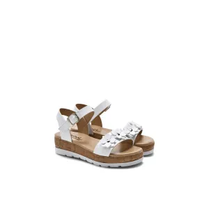 Valencia Imports (Rachel Shoes) Big Girls Doris Sandal w/ Buckle White