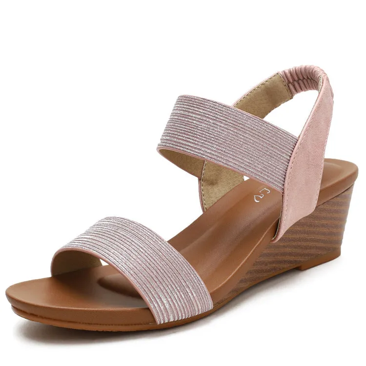 Vanccy Summer Bohemia Wedge Heels Sandals