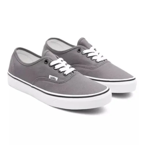 Vans Authentic VN000JRAPBQ Men's Gray/White Low Top Skate Sneaker Shoes C1949