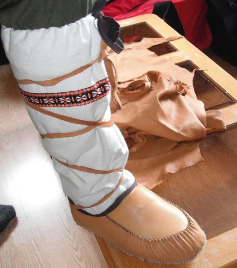 Winter Moccasins - DIY Kit          (Canvas Uppers)