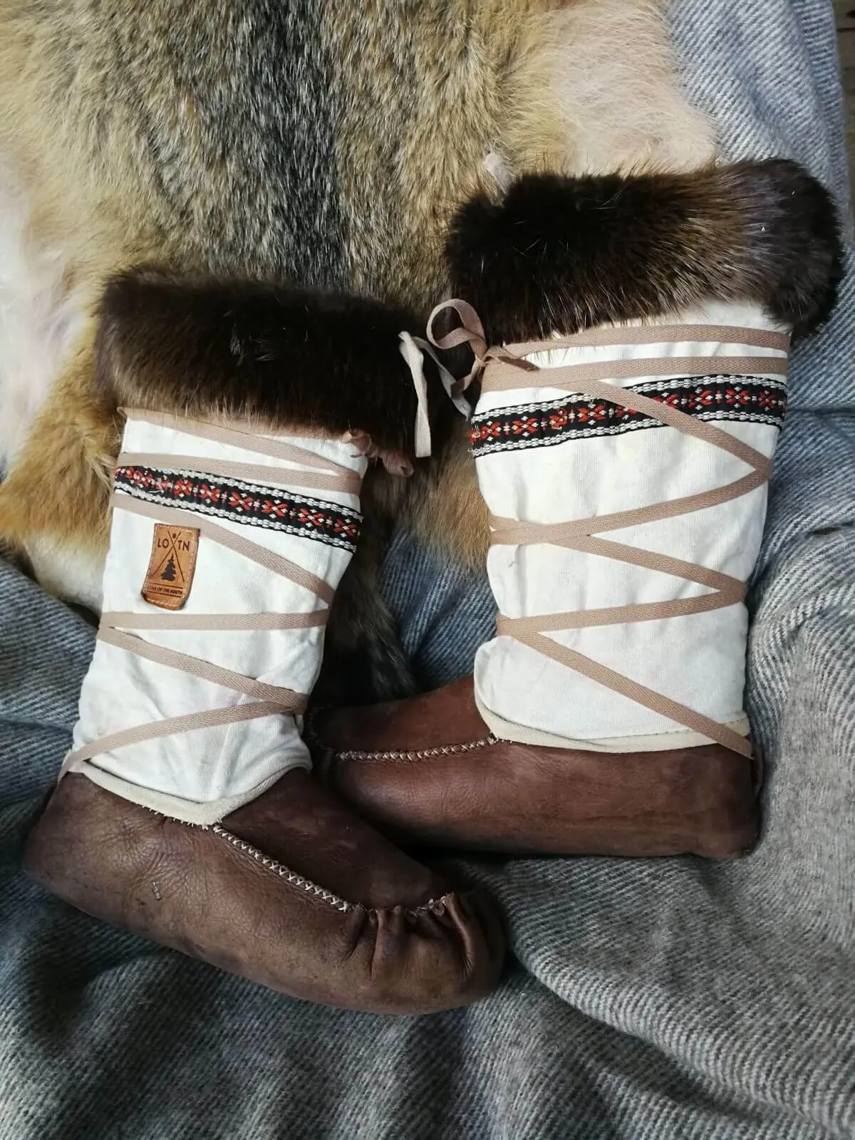 Winter Moccasins - DIY Kit          (Canvas Uppers)