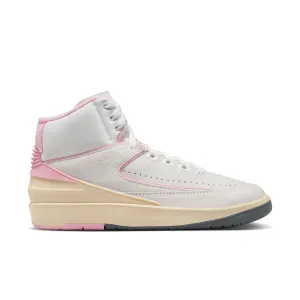 WMNS AIR JORDAN 2 RETRO, SUMMIT WHITE/GYM RED-MED SOFT PINK