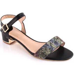 Women “ASHLYN” Multi-Color textured Toe Strap Buckle Closure Sandals