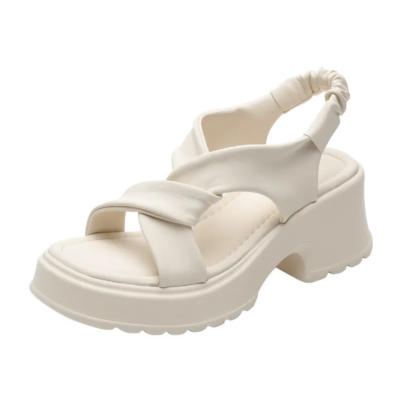 Women Fashion Minimalist Soft Chunky Sole Sandals