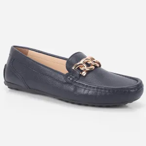 Women "BORLA" Buckled Leather Moccasins