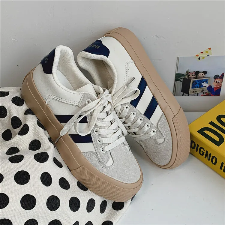 Women's Breathable Female Flat Aircraft Head Reverse Canvas Shoes