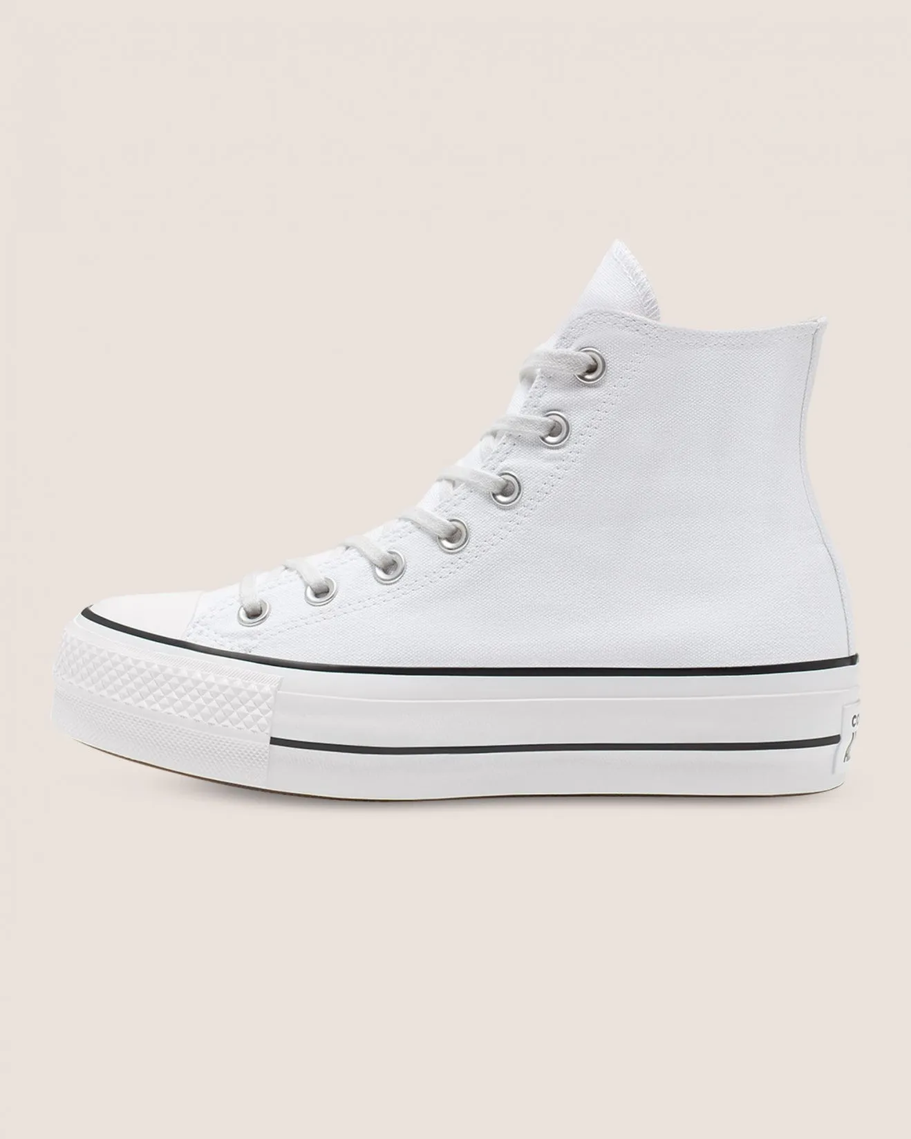 Womens Chuck Taylor All Star Canvas Lift High Top - White