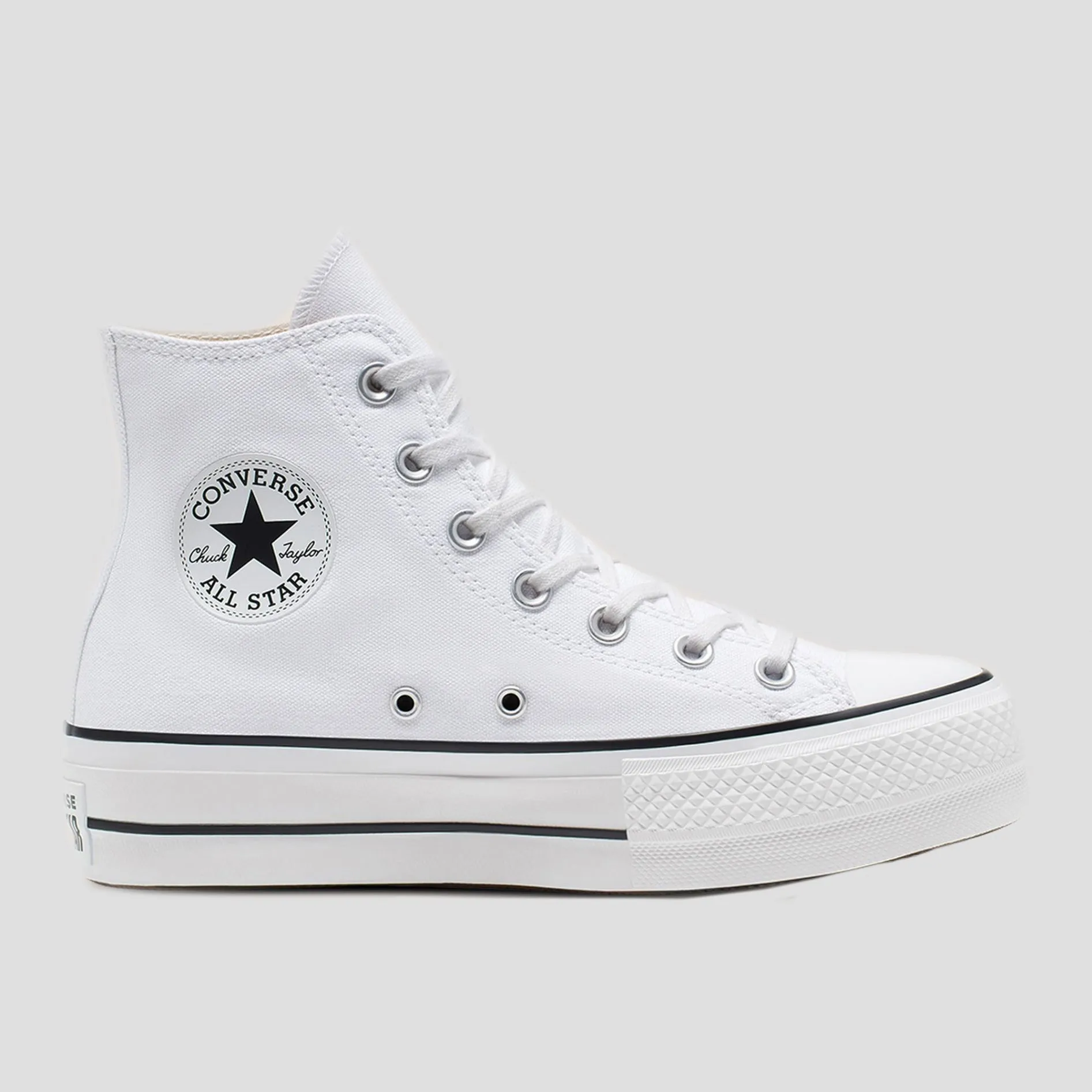 Womens Chuck Taylor All Star Canvas Lift High Top - White