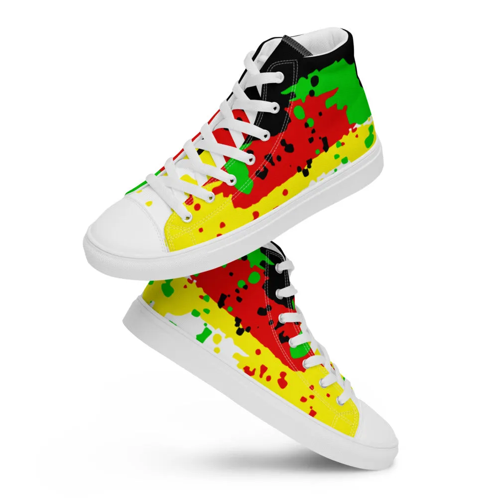 Women’s Color drip E4SO high top canvas shoes