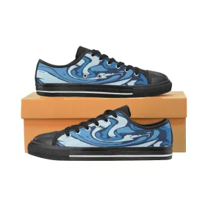 Women's Paint Splatter Print Low Top Canvas Shoes