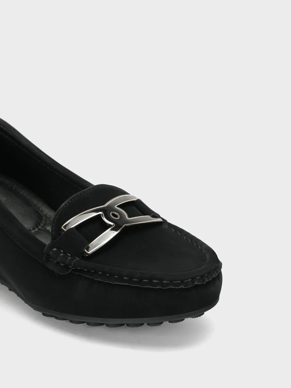 Womens "CZARINA" Comfy Wedge Moccasins