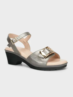 Women's "TRUONG" Shimmer Block Heel Sandals