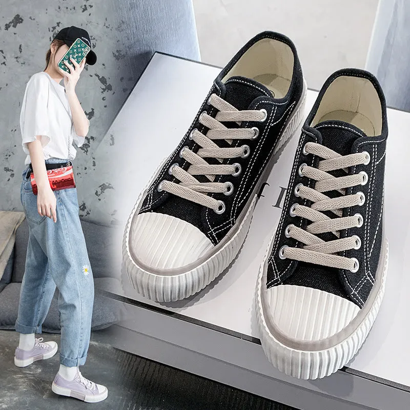 Women's Trendy Cloth Shell Toe Basic Korean Canvas Shoes