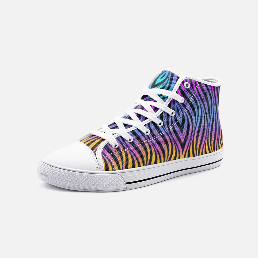 Xenowave Unisex High Top Canvas Shoes