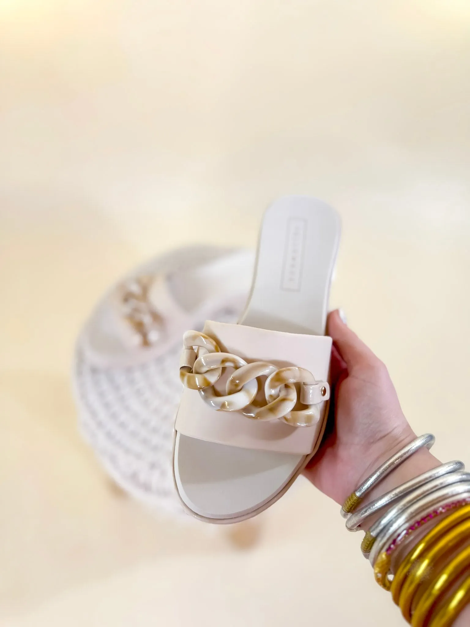 Yellow Box | Aulani Jelly Slide Sandal in Ivory