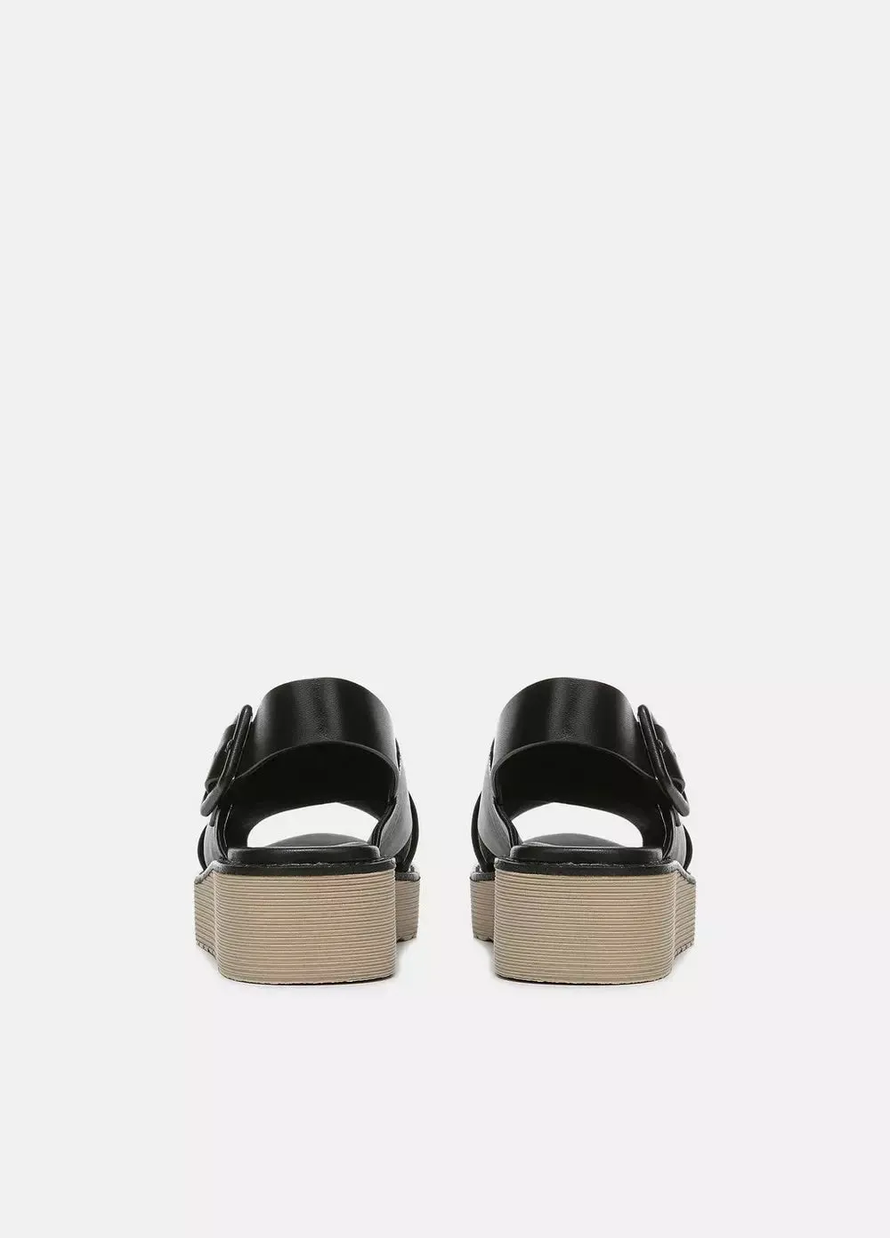 Zena Leather Platform Sandal - Black